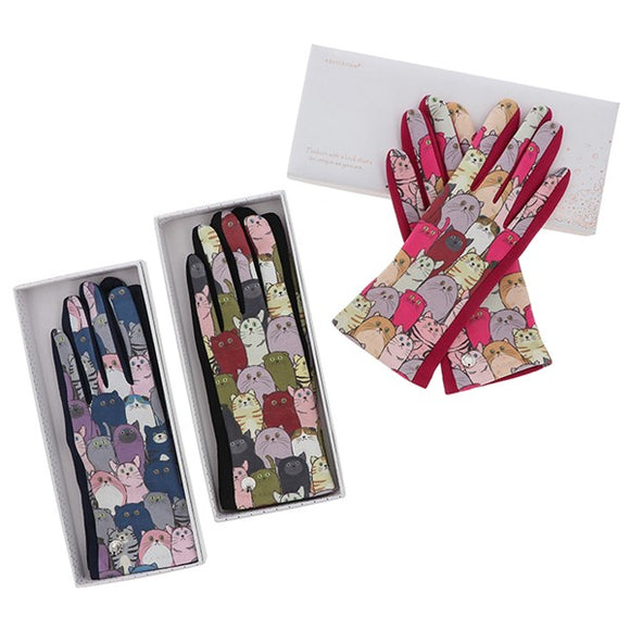 Quirky Cats Super Soft Gloves in Gift Box