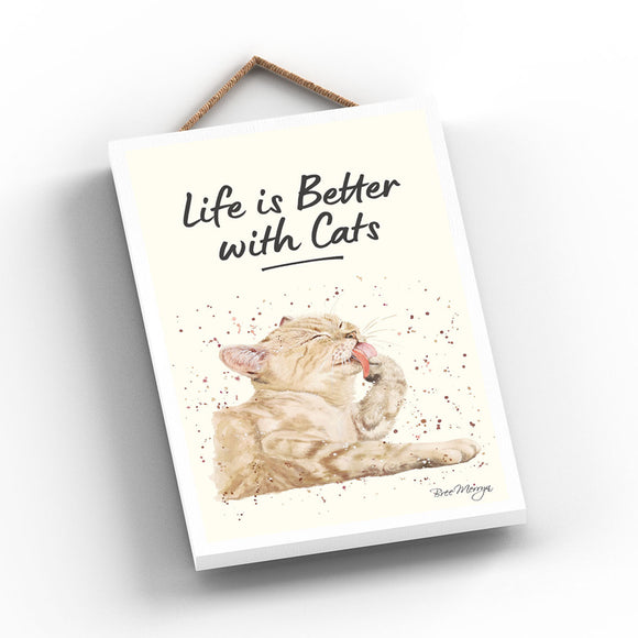 Bree Merryn Toffee Cat Hanging Plaque