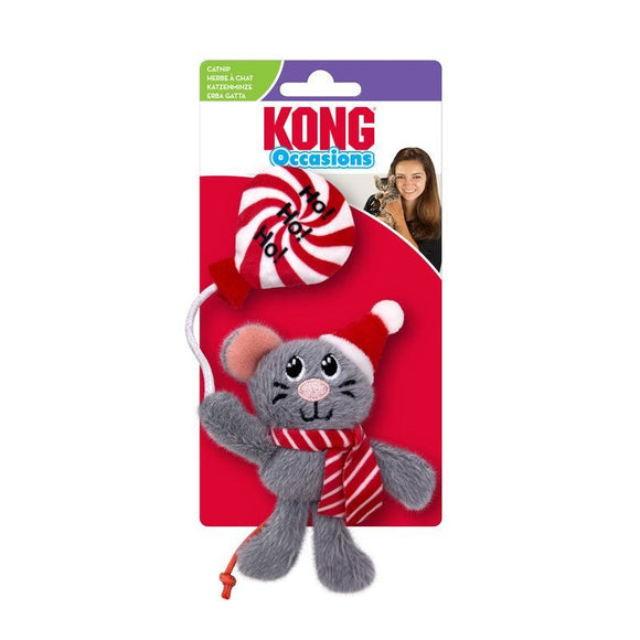 KONG Occasions Christmas Mouse Catnip Cat Toy