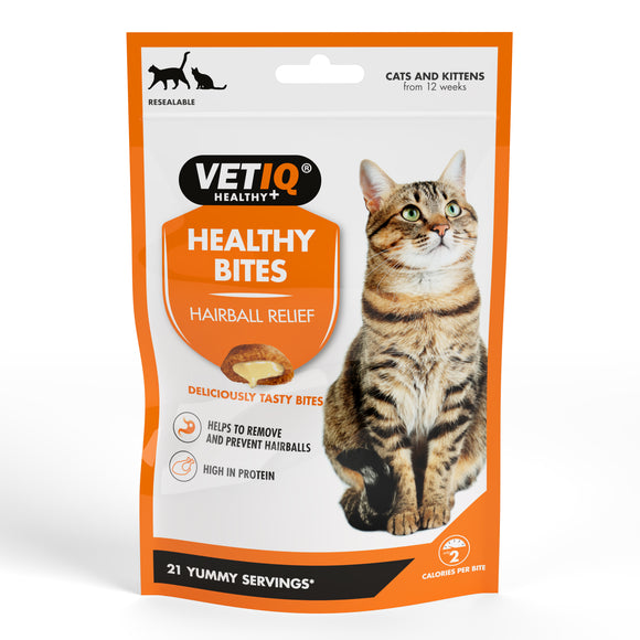 VetIQ Healthy Bites Cat Treats - Hairball Relief