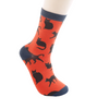 Mr Sparrow Men's Bamboo Cat Socks 'Cute Cats’ Orange