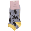 Miss Sparrow Ladies Bamboo Trainer Socks Cute Cats