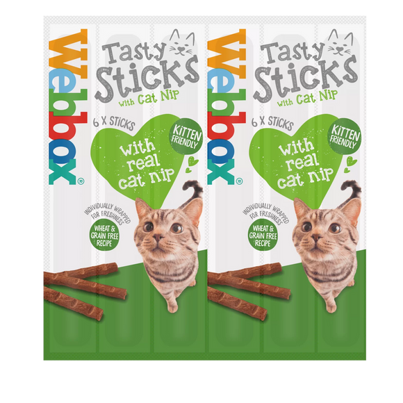 Webbox Tasty Sticks with Real Catnip, 6 Pack