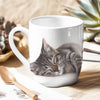 Marie Brown Sleeping Cat Quality Bone China Mug