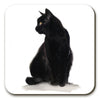 Marie Brown Black Cat Coaster