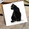 Marie Brown Black Cat Greetings Card