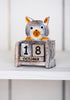 Fair-trade Handmade Wooden Cat Calendar 10x8cm