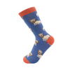 Miss Sparrow Ladies Bamboo Cat Socks 'Lions’ Denim