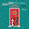 Cat and Dog Cute Christmas Card - Our House to Yours