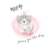 Cat Greetings Card - Mum Queen for the Day