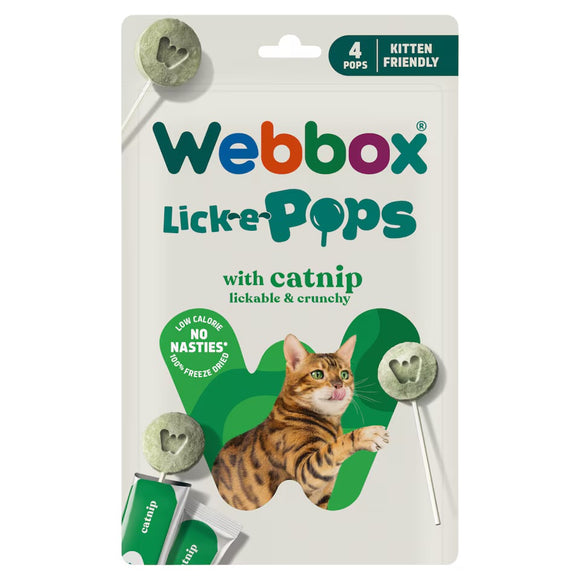 Webbox Lick-e-Pops Crunchy Catnip Cat Lollipops