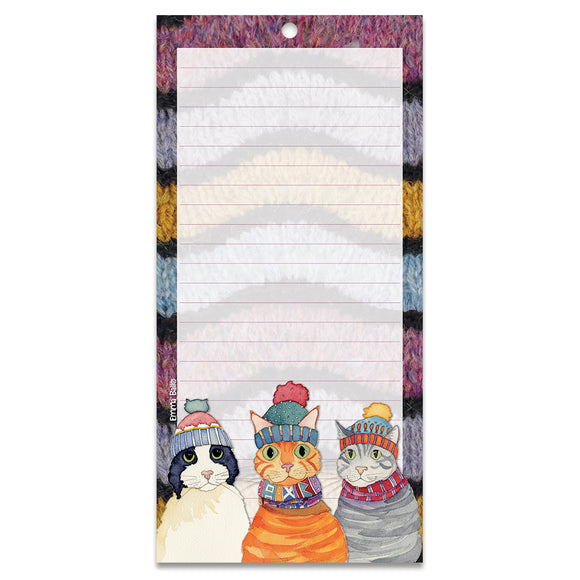 Emma Ball Cats in Hats Magnetic Notepad