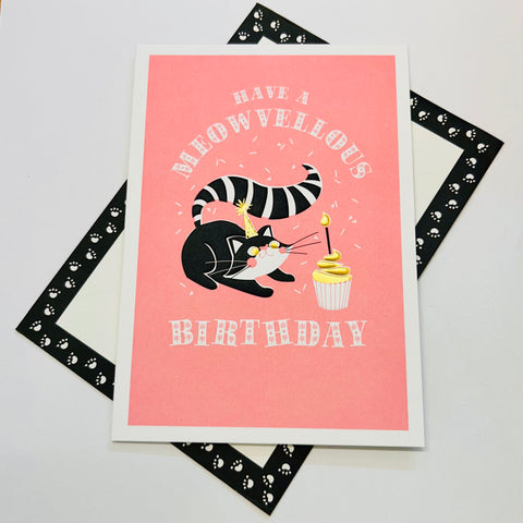Art File Value Cat Greetings Card: Meowvellous Birthday