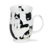 Dunoon Fine Bone China Mug: Suffolk Cats Black & White