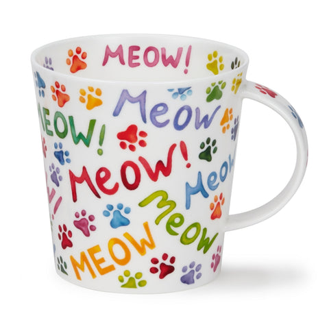 Dunoon Fine Bone China Large Cat Mug: Meow
