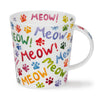Dunoon Fine Bone China Large Cat Mug: Meow