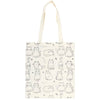 White Cat Print PolyCotton Tote Shopping Bag