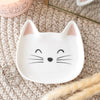 White Cat Face Ceramic Jewellery Trinket Dish