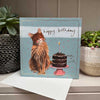 Alex Clark Little Sparkles Birthday Card - Cat & Cake