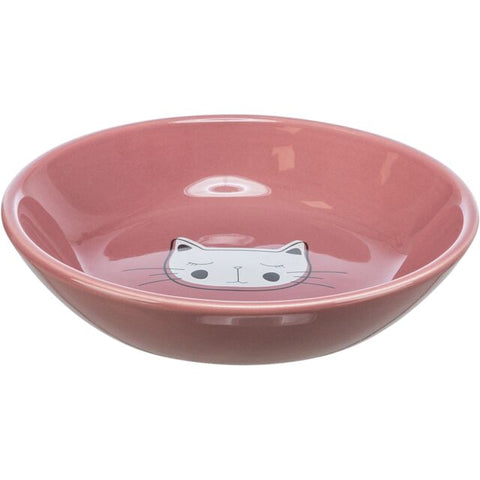 Trixie Ceramic Cat Food Water Shallow Bowl - Cat or Fish Design