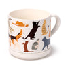 Feline Fine Large Porcelain Mug & Coaster Lid set