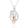 Equilibrium Silver Plated Moon Gazing Cat Necklace Pendant