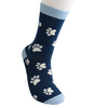 Miss Sparrow Ladies Bamboo Cat Socks 'Paw Print' Navy