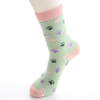 Miss Sparrow Ladies Bamboo Cat Socks 'Paws & Stripes' Mint