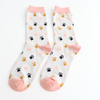 Miss Sparrow Ladies Bamboo Cat Socks 'Paws & Stripes' Silver