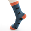 Miss Sparrow Ladies Bamboo Cat Socks 'Peeking Cats' Denim Blue