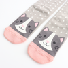 Miss Sparrow Ladies Bamboo Cat Socks 'Cool Cat' Light Grey