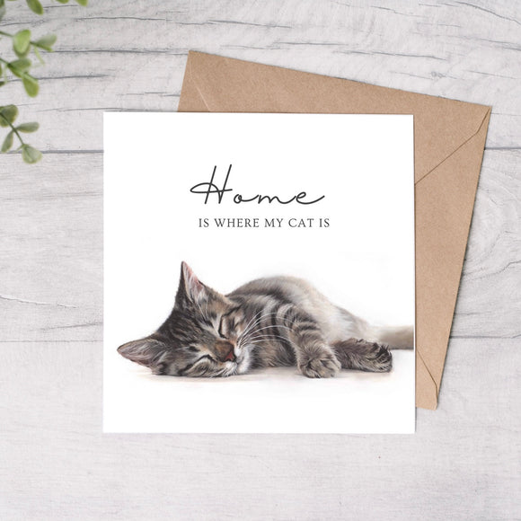 Marie Brown ‘Home Is Where My Cat Is’ Card - Sleeping