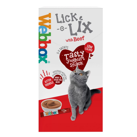 Webbox Lick-e-Lix Cat & Kitten Treat Beef 5x15g