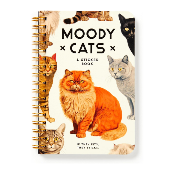 Moody Cats Sticker Book - 60 Fun & Sarcastic Felines!