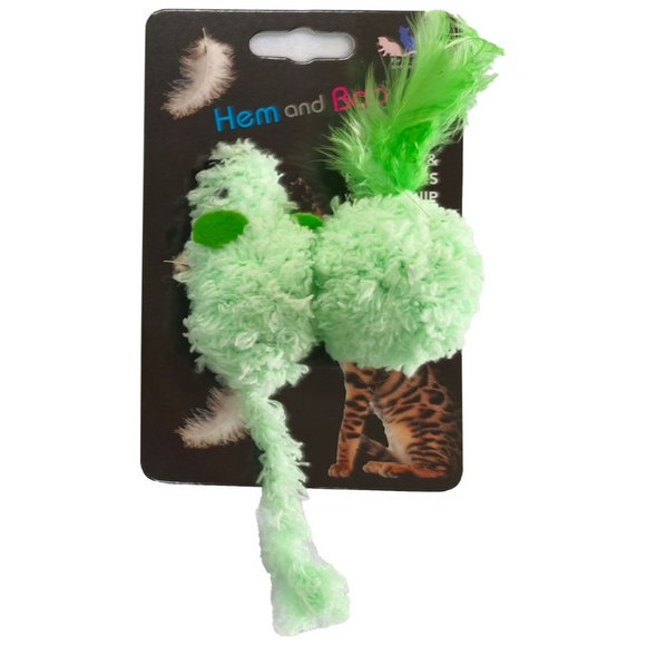 Hem and Boo Mouse and Ball Rattle Catnip Cat Toy