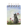 Alex Clark Small Spiral Bound Notepad - Cat & Roses