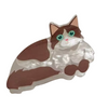 Kitty Hair Clip - Smooth Velvet Chocolate Cat