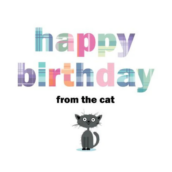 Happy Birthday from the Cat Greetings Card
