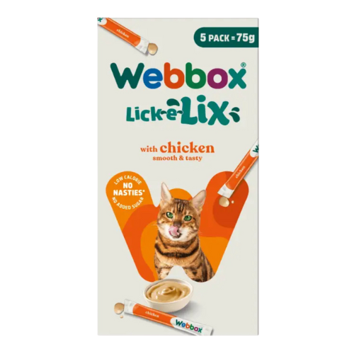 Webbox Lick-e-Lix Cat & Kitten Treat Chicken 5x15g