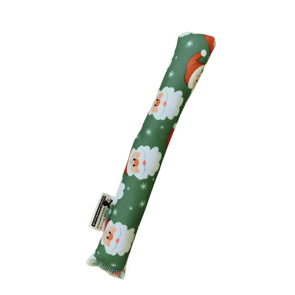 Handmade Festive Silvervine Sausage Cat Toy - Santa