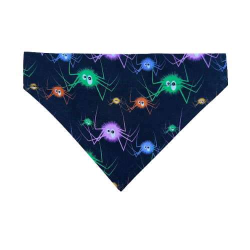 Handmade Cat/Dog Over the Collar Bandana Spiders
