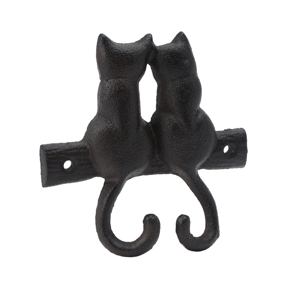 Double Cat Tail Cast Iron Wall Hooks