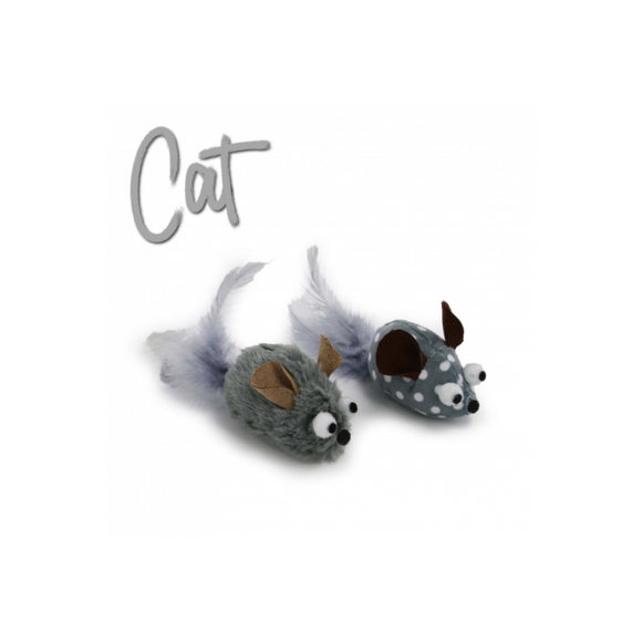 Ancol Catnip Soft Crinkle Catnip Twin Mouse Set