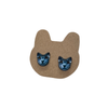 Cat Earrings - Russian Blue Kitty Head Studs