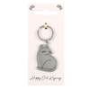 Happy Cat Metal Keyring 3 Designs