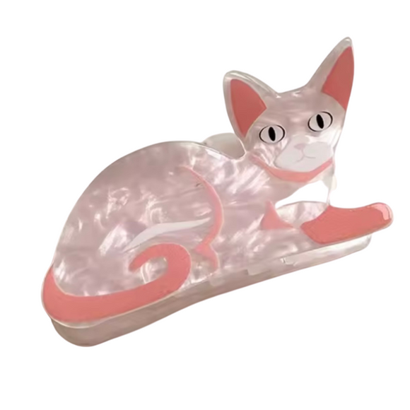 Kitty Hair Clip - Sumptuous Pink Cat