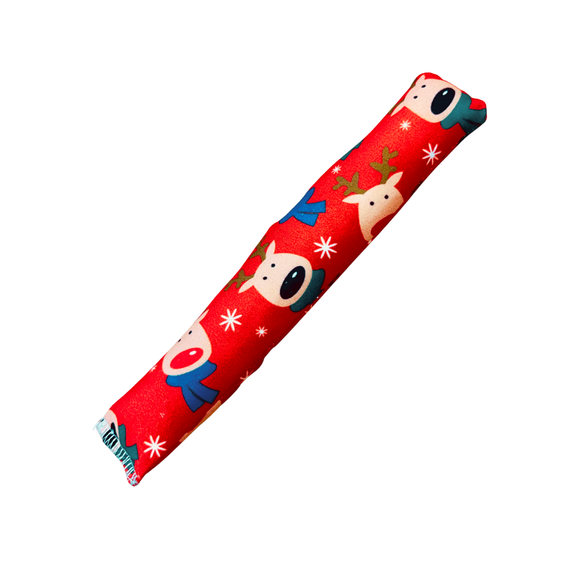 Handmade Festive Catnip Sausage Cat Toy - Reindeer