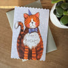 Alex Clark Cat & Bow Tie Birthday Card