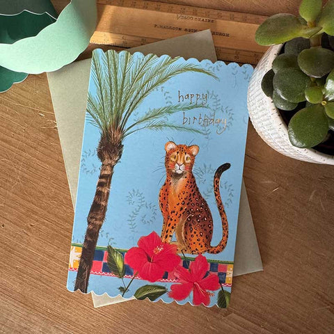 Alex Clark Leopard Birthday Card