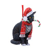 Lisa Parker Christmas Candy Cane Cat Hanging Ornament